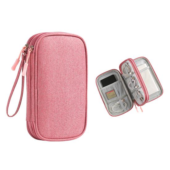Portable Cable Organizer Bag Electronics Accessories Storage Pouch Waterproof Cable Bag for Chargers Power Bank USB Cables Earphones SD Cards