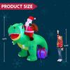 Joyfy 6 футов Рождественские надувные фигуры Санта Динозавр Наружные украшения Рождественские надувные фигуры для двора со встроенными светодиодами для праздничной вечеринки
