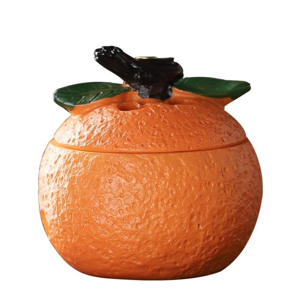 3D Orange Shape Incense Burner Creative Design Desktop Ornament New Ash Catcher  Home Decor