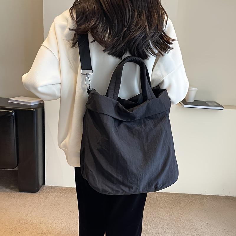 Женская стильная повседневная нейлоновая сумка через плечо большой вместимости, легкая сумка кроссбоди для покупок и путешествий.