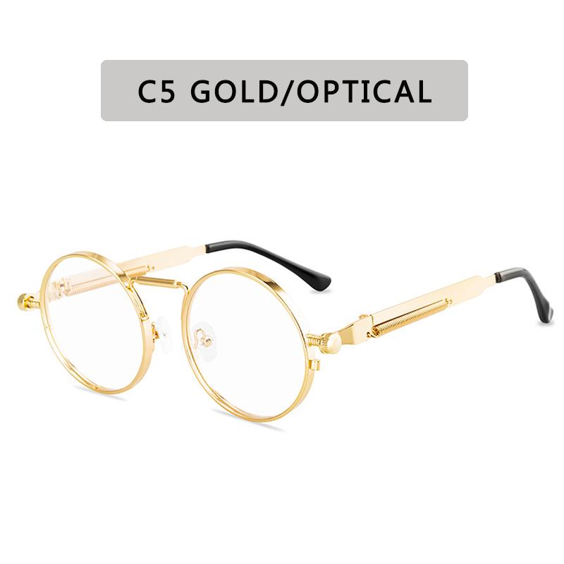 Винтажные солнцезащитные очки в стиле панк, мужские ретро в круглой металлической оправе, женские солнцезащитные очки, модные очки Gafas sol mujer UV400