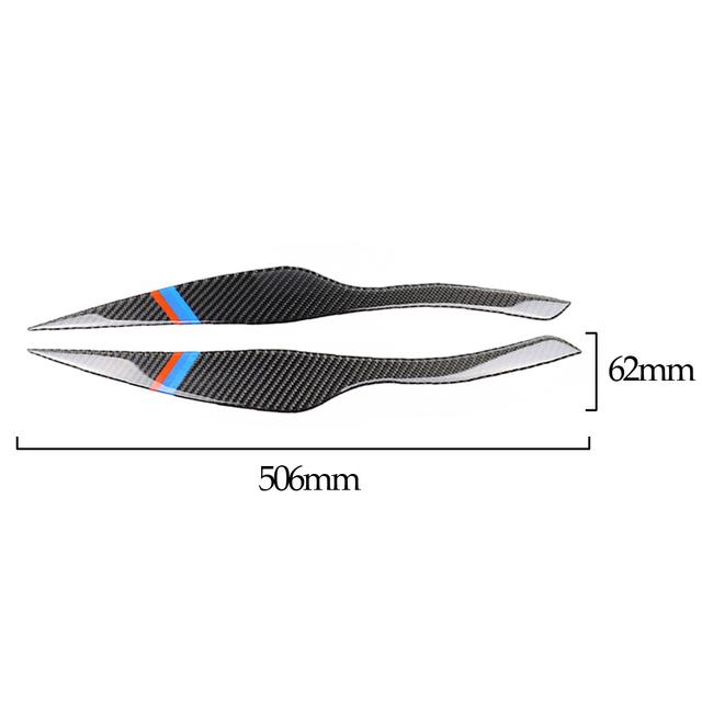 1 пара настоящих углеродного волокна фар бровей век крышка для BMW 3 серии E90 E91 2006 2007 2008 2009 2010 2011 автомобилей