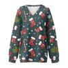 Women's Casual And Fashionable Christmas Print Long-Sleeved Top