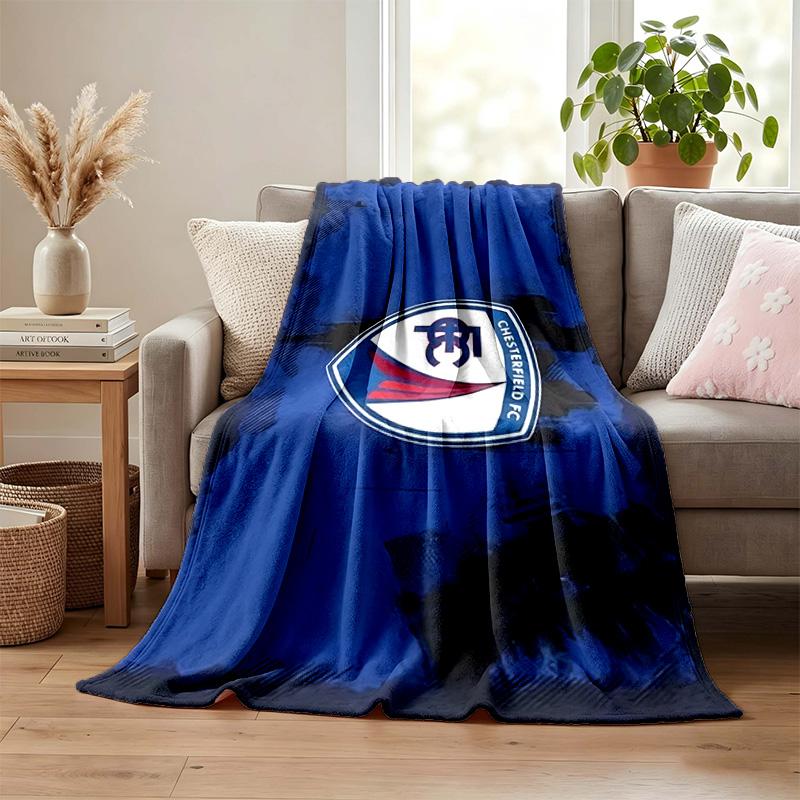 Chesterfield F.C blanket Flannel Blanket Soft Cozy Plush Throw for Sofa Bed Lightweight Home Decoration