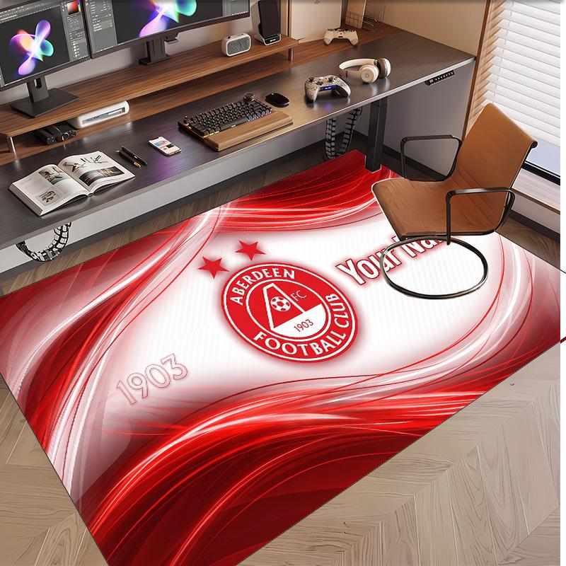 Personalized Crystal Velvet Carpet Aberdeen FC Pattern Non Slip Floor Rug