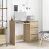 VidaXL Desk Sonoma Oak 90x45x76 Cm Chipboard 801376
