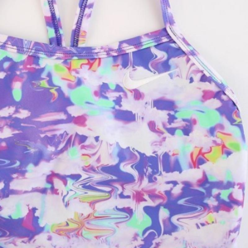 Nike Купальник женский S hydraStrong Joyful Doodle Racerback SwimSuit neSSe017 Cool Multi