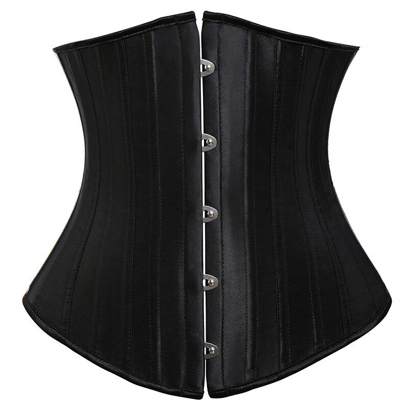 Бюстье и корсеты 24, корсет со стальными косточками, тренировочный корсет для талии, атласный корсет на шнуровке под грудью, парчовый корсет для похудения, формирователь тела