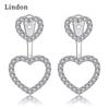 Женские серьги из медного сплава с цирконом Lindon - Серьги-подвески в подарок на свадебную вечеринку
