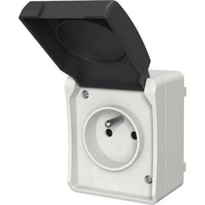 Двойная водонепроницаемая розетка - Aquatop - Арт.. 9673 - IP54 - Готов к установке - Однофазный