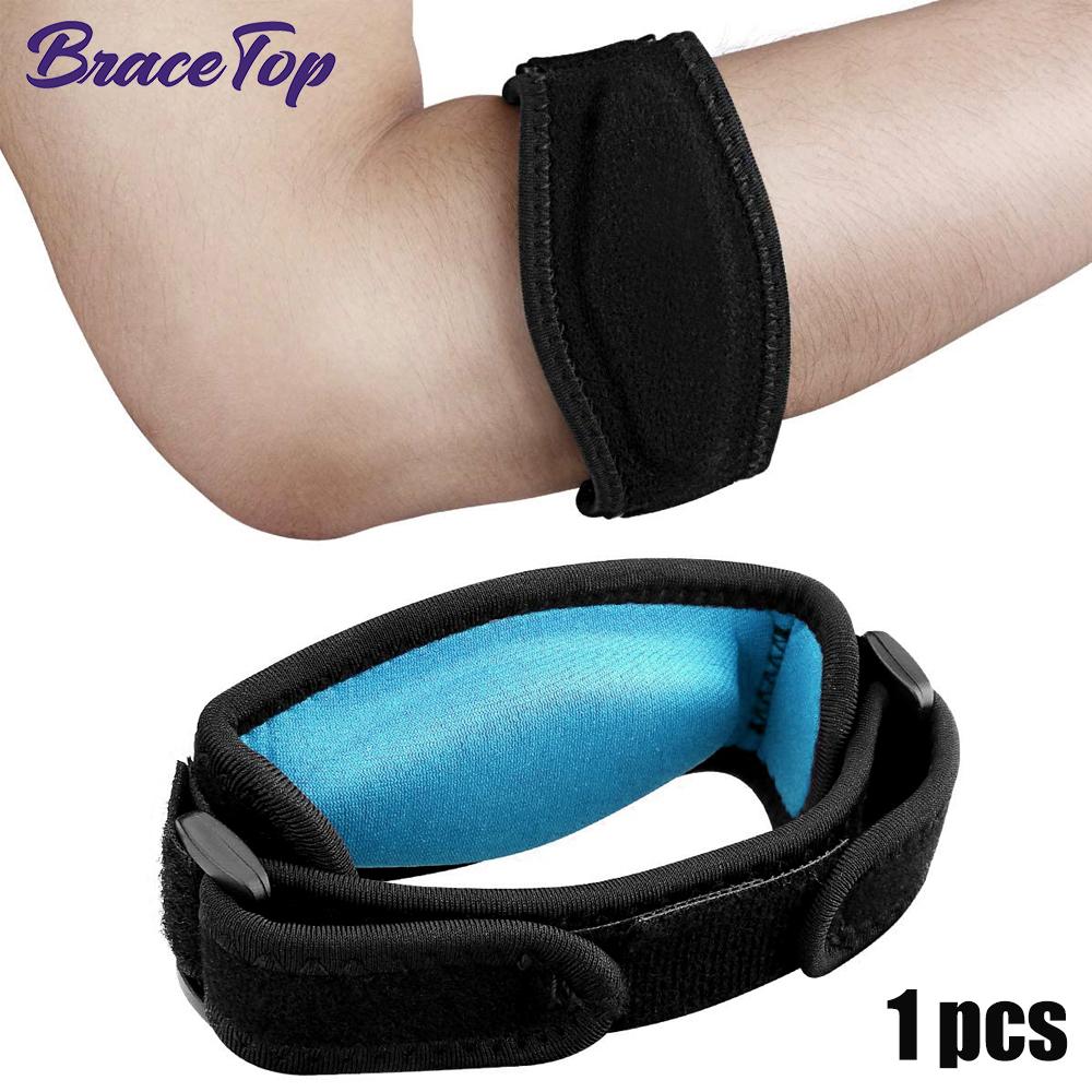 Bracetop 1Pc Tennis Elbow Brace For Tendonitis,Forearm Pain,Golf Elbow Support,Arm Strap Band With Compression Pad For Men Women