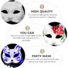 15pcs Cat White Paper Blank DIY Halloween Hand Painted Face Personality Masquerade Mask Set