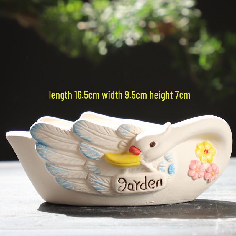 Мультяшный грубый керамический большой керамический горшок для суккулентов в стиле книжки с картинками