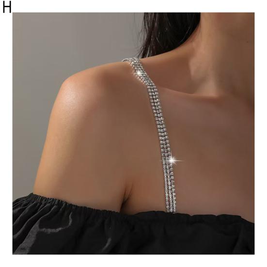 Bra Shoulder Strap Sparkling Rhinestone Anti-Slip Shoulder Straps Adjustable Women Underwear Accessories