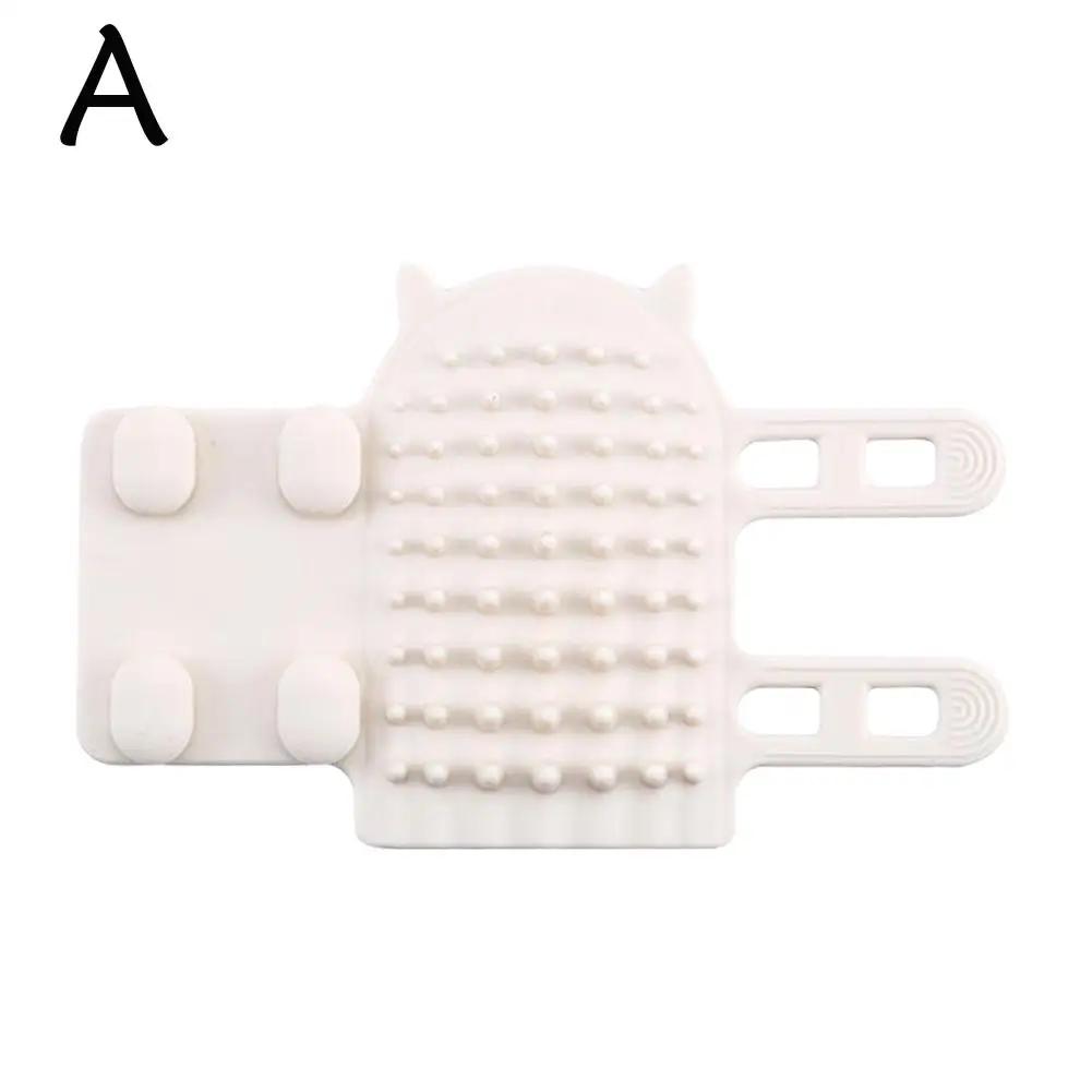 Pet Massage Brush Dog Cat Hair Removal Comb Self Cleaning Chair Silion Grooming Scratch Brush Wall Tool Rubbing Soft Cat Co D0J4