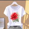 (Asian Size) Sweet Cute Lovely 90s Fashion Print Short Sleeve T-shirts Clothing T Female Casual Women's Top Graphic Tee