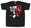 Черная футболка унисекс «План из космоса V6» с постером фильма
