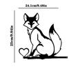 1 шт. Железный силуэт маленькой лисы, колышек для садового ограждения, элегантное произведение искусства для дома и сада, декор для вечеринки, стильное настенное искусство