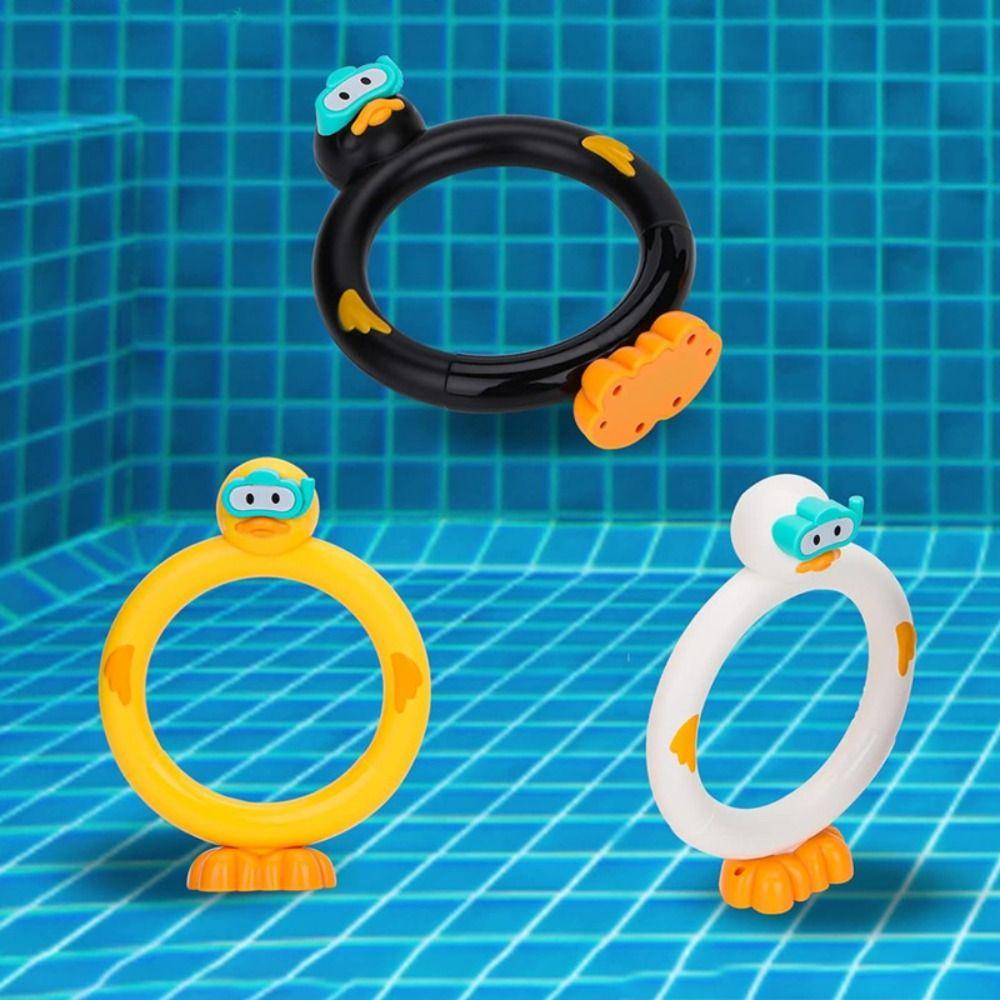 3pcs/set Easy To Fill Duck Dive Sticks Handheld Pool Diving Toy Duck Water Ring Game Boys Girls