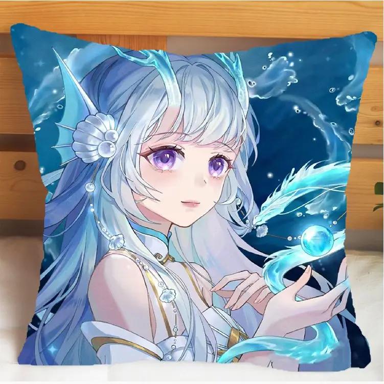 Arena of Valor Honor of Kings Xi Shi Подушка и наволочка Чехол для подушки-подушки Двусторонняя печать Плюшевые декоративные подушки 40x40см