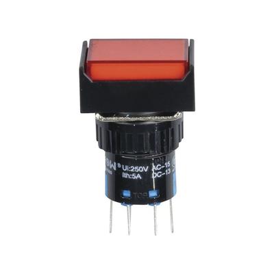 Мгновенный переключатель IP65 с подсветкой DPDT (красный)