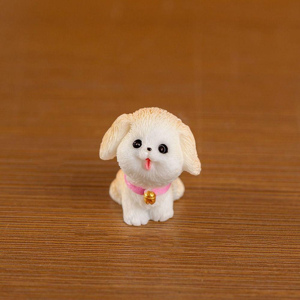 Mini Cute Puppy Statue Cartoon Cartoon Dog Gift Miniature Dog Figurine