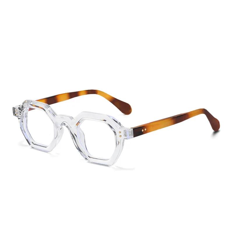 Classic Vintage Sunglasses Men Small Polygon Retro Punk Color Sun Glasses Gradient Clear Lens Driving Eyewear