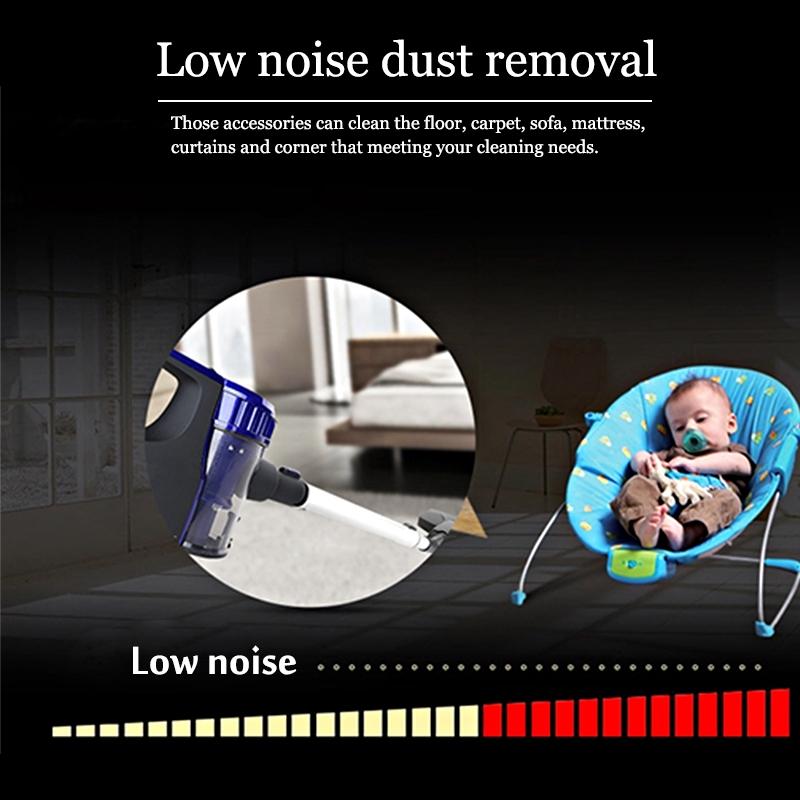 Беспроводной пылесос 3-в-1 120 Вт Ручной пылесос Перезаряжаемый Безмешковый Всасывающий Набор чистящих инструментов для дома и автомобиля