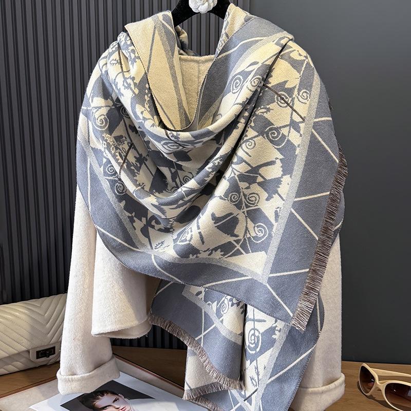 Casual Versatile Scarf To Keep Warm, Outer Coat Shawl, Winter High-End Warm Scarf