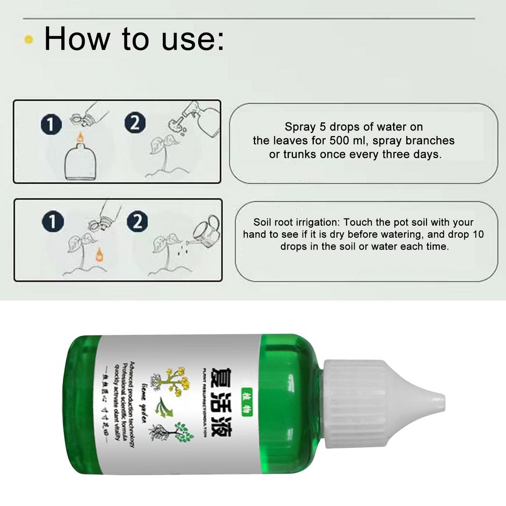 Plant Nutrients Liquid 50ml Outdoor and Soil Growing Plant Food Fertilizing Liquid Concentrate Plant Resurrection Liquid Fertili