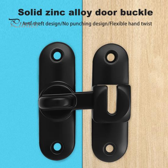 Barn Door Lock 90/180 Degree Flip Sliding Door Latch Punch Free Simple Installation Heavy-Duty Bar Gate Latch Safety Slide Door Lock
