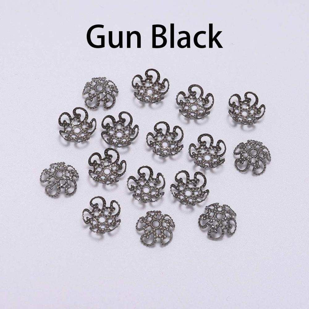 100 шт. 8 10 мм металлические полые бусины-разделители для цветов, торцевые заглушки, подвески, сделай сам, разъемы для изготовления ювелирных изделий, фурнитура