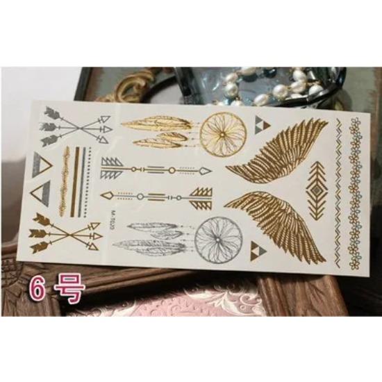 1 шт., летняя стильная мужская и женская боди-арт, золотая металлическая татуировка, наклейка-цепочка, браслет, поддельные ювелирные изделия, водонепроницаемая временная татуировка