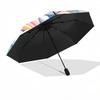 1pc Hello Kitty Clouds Automatic Opening Folding Umbrella - Portable 3-Fold Design with Iron Frame, Perfect for Outdoor Use, Festive Gifts, Fans, Trav