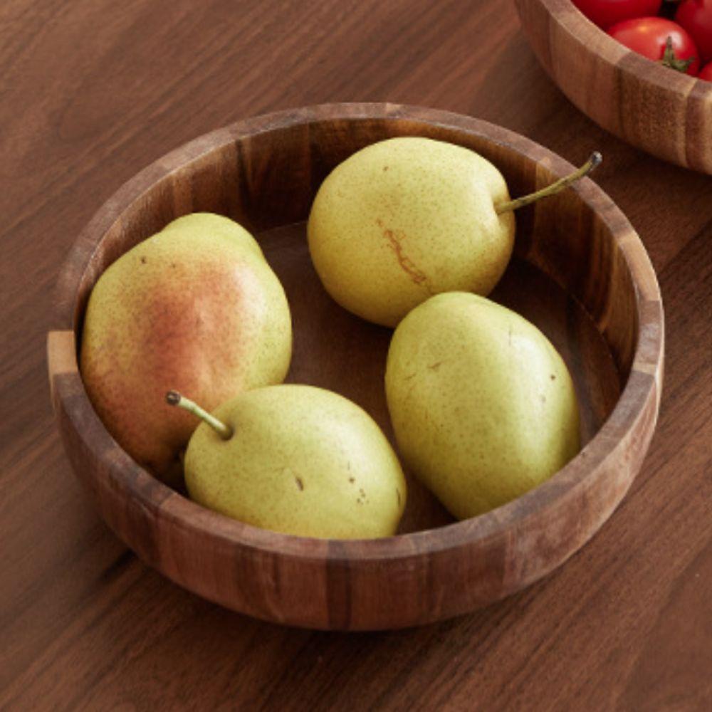 Rustic Style Salad Bowl Vintage Fruit Serving Bowl High-end Acacia Wooden Bowl Yogurt