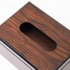 Современная имитация орехового дерева, настольная коробка для салфеток, винтажный квадратный держатель для салфеток, высококачественная деревянная коробка для хранения бумаги, спальня
