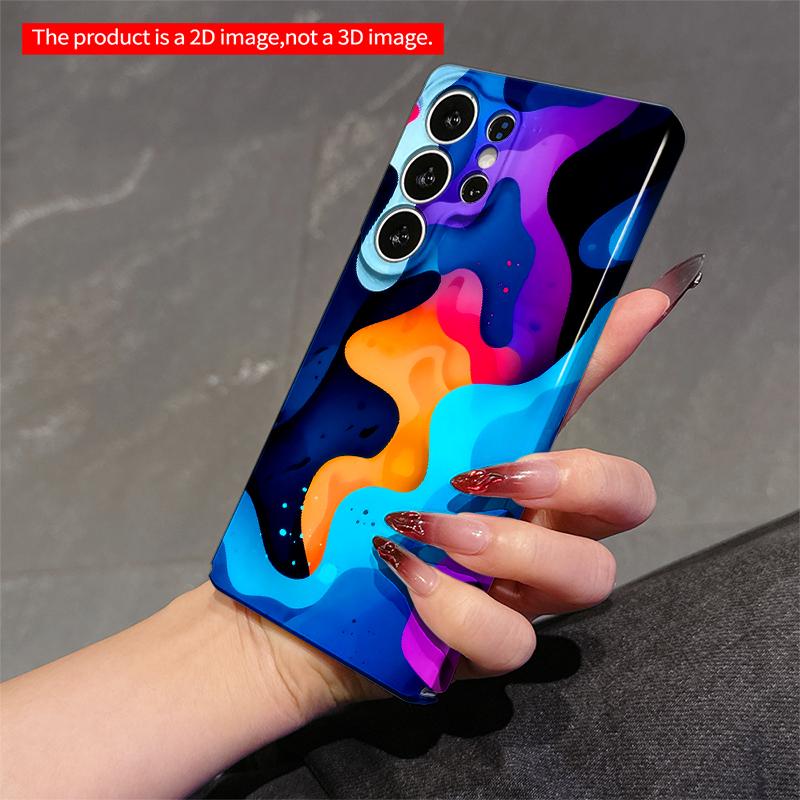 2DFlat Samsung phone case Vibrant Fluid Waves Phone Case Applicable to Galaxy S23 S24 S25ULTRA S26 A12 A14 A15 A16 A54 A55