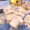 One Size Cartoon Cat Gloves Half Finger Winter Warm Touch Screen Gloves Soft Flip Top Gloves  Girls