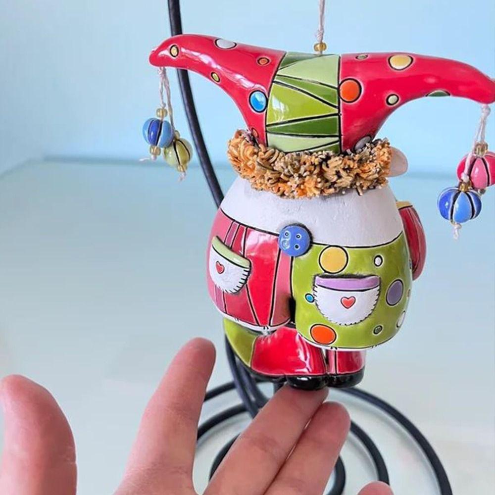 Красочные украшения с колокольчиками-шутами, модель клоуна, украшение с колокольчиками-клоунами, подвеска на дереве, клоун, колокольчик ветра