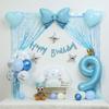 [P&B Unity] Sanrio Birthday Garland Curtain Set, 05-9) Cinnamoroll Blue Curtain Set 9, 1 Set