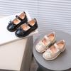 Children Girls Casual Retro Bowknot Breathable Design Soft Bottom Non-Slip Princess Shoes Single Shoes Leather Shoes