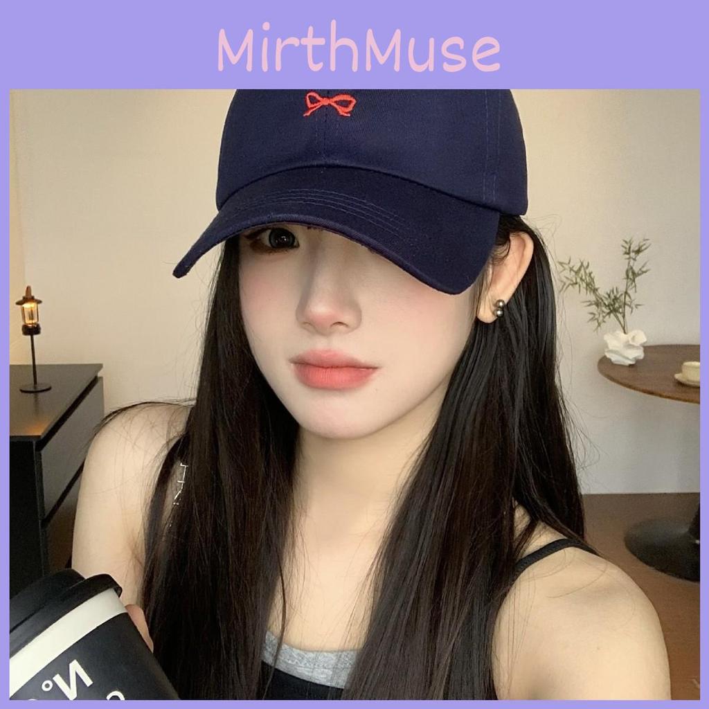 Embroidery Bowknot Baseball Cap Sun Protection Breathable Peaked Gifts Caps