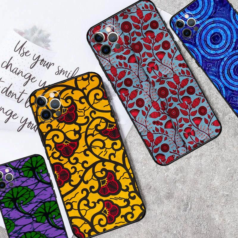 African Wax Pattern Fabric Case For Xiaomi Redmi Note 14 12 11 10 13 Pro 15 Pro Plus Redmi 15 14C 10C 12C 13C 15C Cover