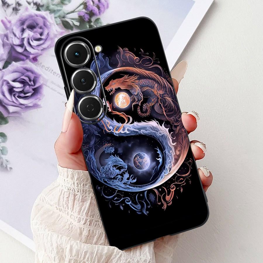 Для Tecno Spark 40 Pro KM6 Чехол с рисунком цветов Мягкий силиконовый чехол из ТПУ Чехол-обложка Для Tecno Spark 40 Pro+ KM7 Spark40Pro Телефон Couqe
