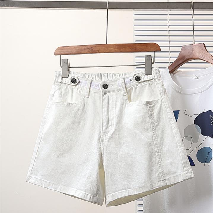 DIMANAF 2025 Plus Size Jeans Elegant Short Pants Women Oversize Loose Casual Cotton Denim Female Casual Pants