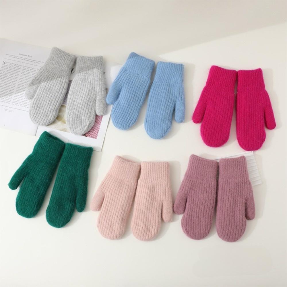 Ветрозащитные плюшевые варежки Утолщенные перчатки с полными пальцами Новые теплые перчатки Зима