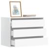 VidaXL Corner Chest of Drawers White 80x41x58 Cm Engineered Wood, Chest of Drawers with Drawers, Filing Cabinet, Chest of Drawers, Cabinet of 852852
