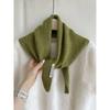 British Korean Style Niche Wool Knitted Triangular Scarf Women Headscarf Knitted Scarf Multi-functional Warm Knitted Scarf