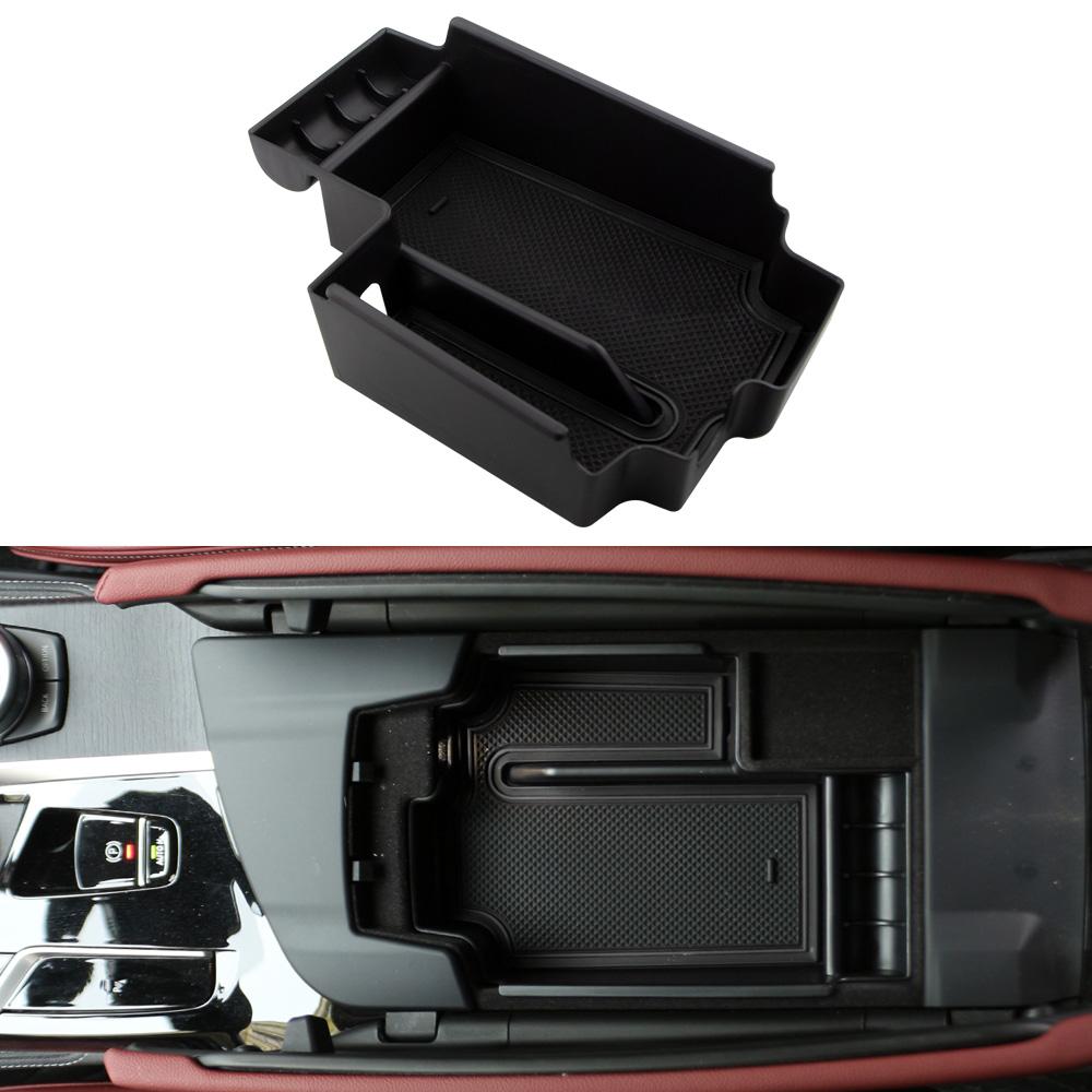 Car Armrest Storage Box For BMW 5 Series G30 G31 2020-2023 Central Control Organizer Tray Auto ABS Interior Accessories