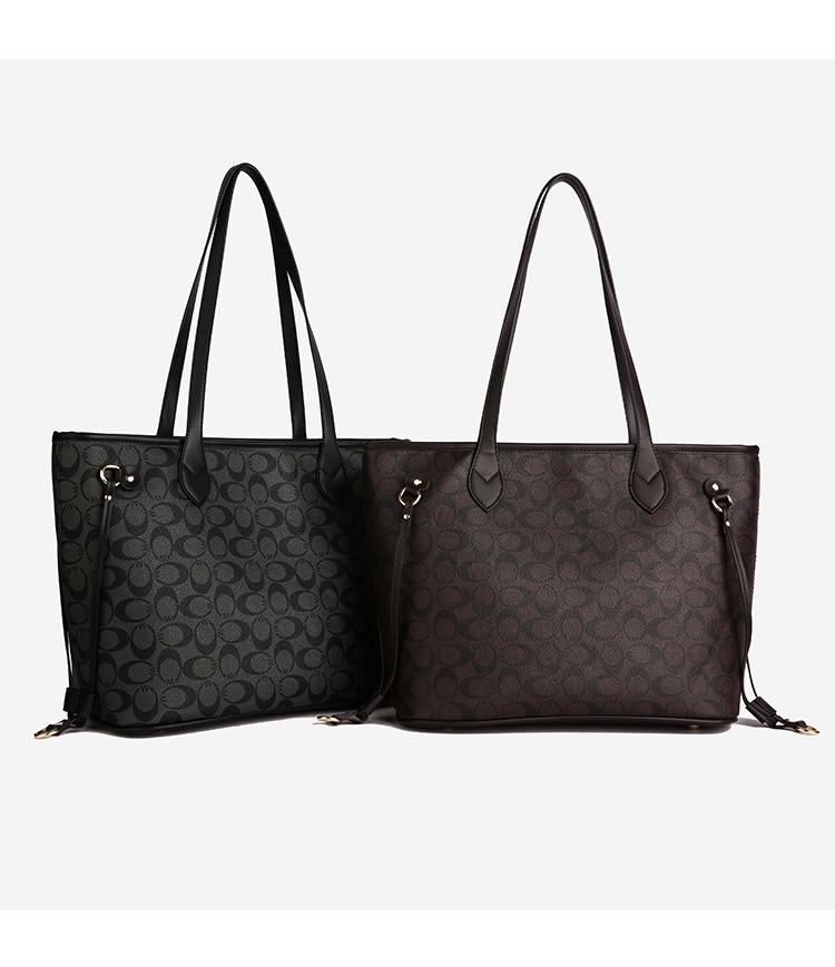 Women's Large Capacity Monogram Tote & Crossbody Handbag